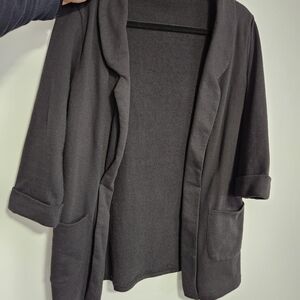 Women's Black Open-Front Jacket